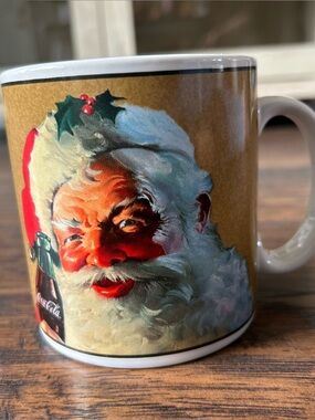 Vintage Christmas Coca Cola Santa Mugs
